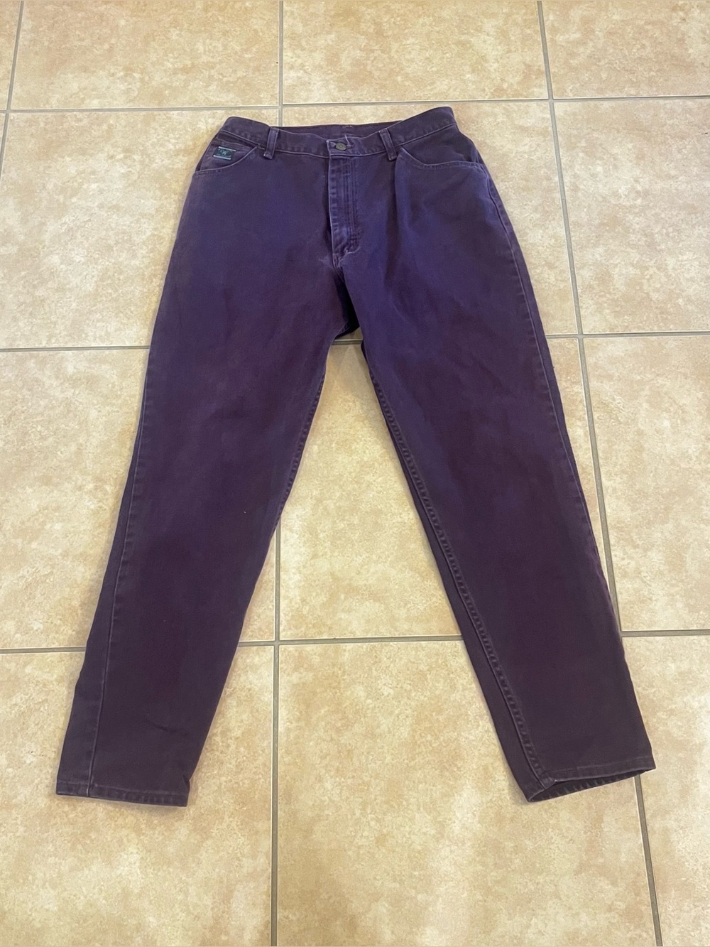 VINTAGE Purple Wrangler For Women Jeans High waist relaxed fit size 14 30x32